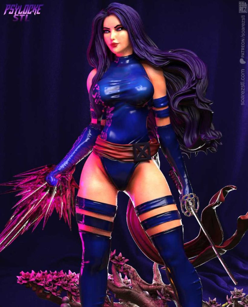 Psylocke 7 - STL 3D print files