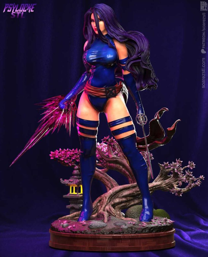 Psylocke 7 - STL 3D print files