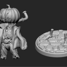 Pumpkin Scarecrow - STL 3D print files