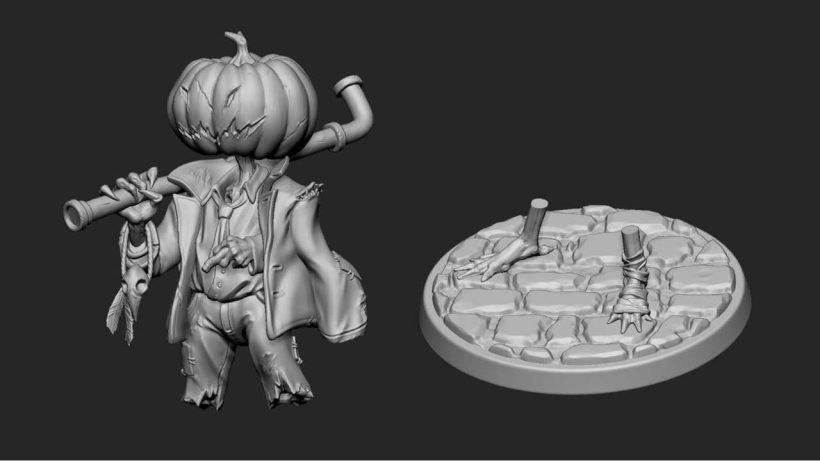 Pumpkin Scarecrow - STL 3D print files