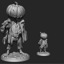 Pumpkin Scarecrow - STL 3D print files