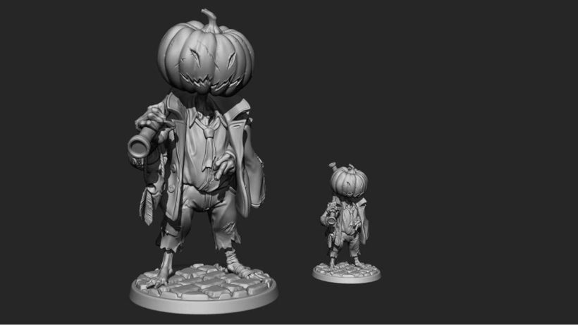 Pumpkin Scarecrow - STL 3D print files