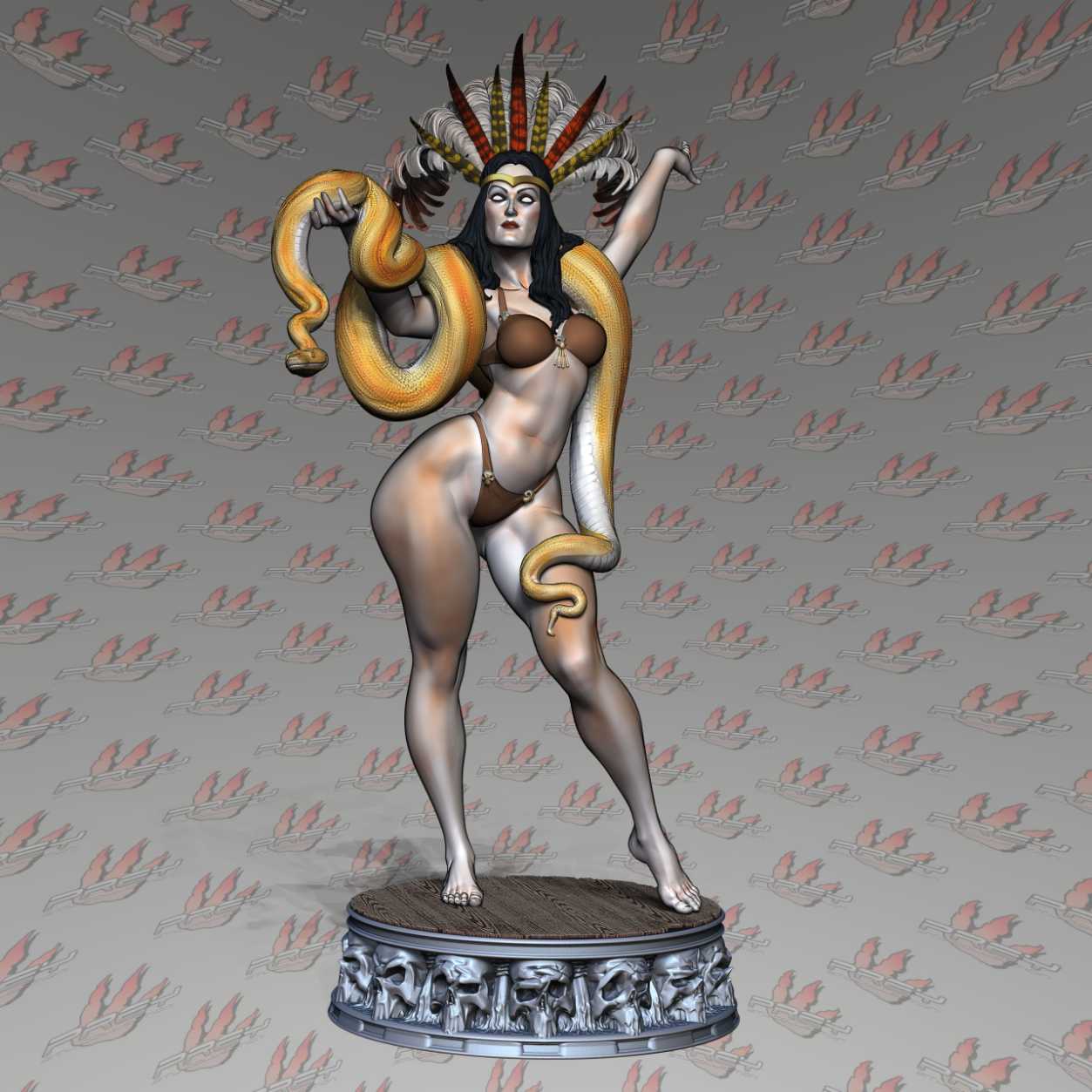 Snake Dancer Terror Girl Printable File - STL 3D print files