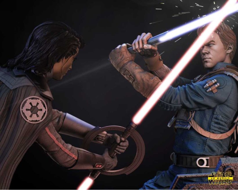 Star Wars Jedi Fallen Order Cal Kestis Vs Segunda Hermana - STL 3D print files