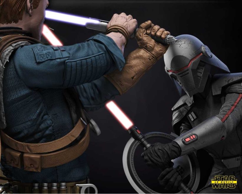 Star Wars Jedi Fallen Order Cal Kestis Vs Segunda Hermana - STL 3D print files