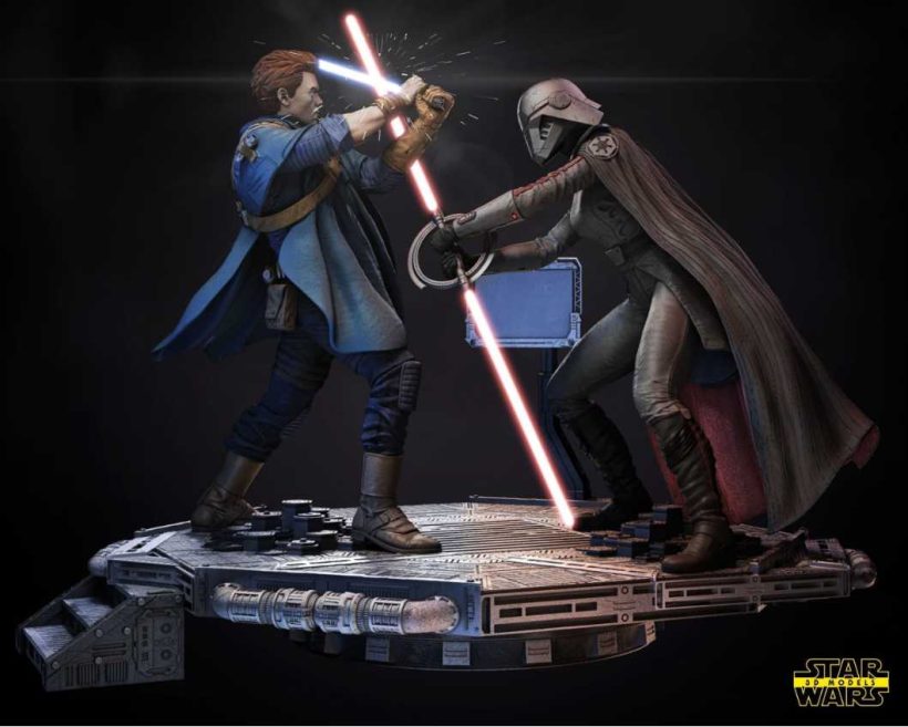 Star Wars Jedi Fallen Order Cal Kestis Vs Segunda Hermana - STL 3D print files