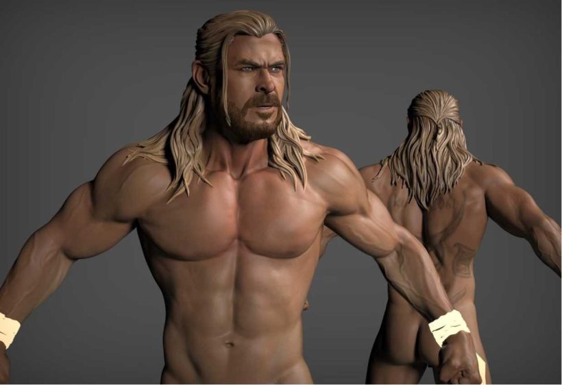 Thor Love And Thunder Naked - STL 3D print files