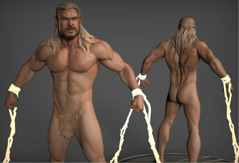 Thor Love And Thunder Naked - STL 3D print files