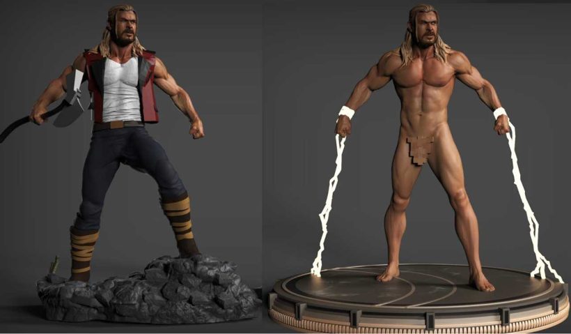 Thor Love And Thunder Naked - STL 3D print files