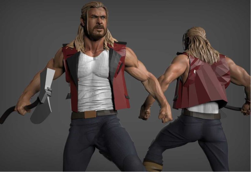 Thor Love And Thunder Naked - STL 3D print files