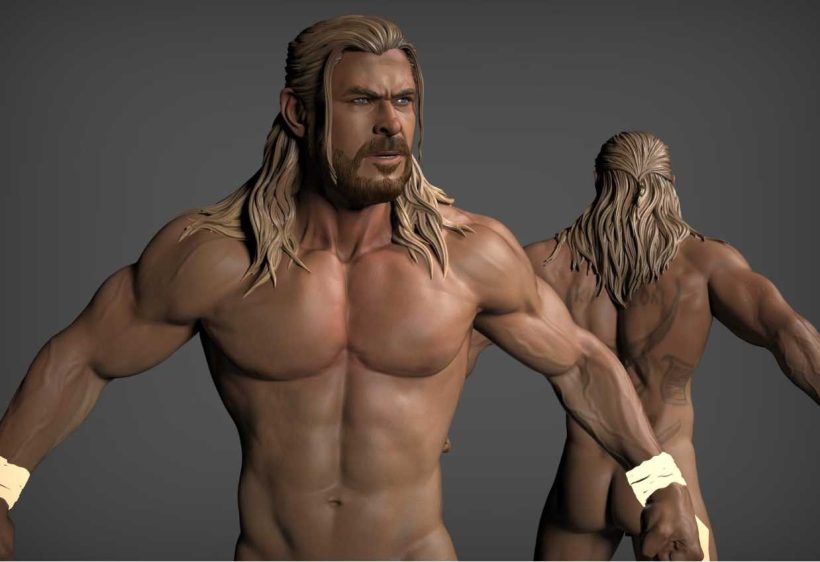 Thor Love And Thunder Naked - STL 3D print files