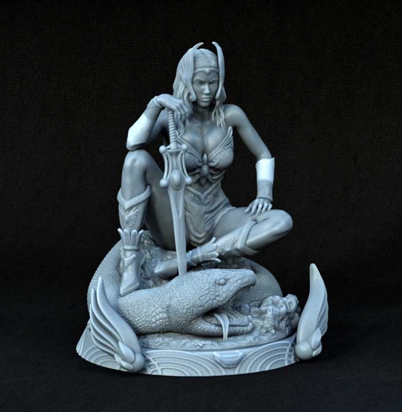 Warrior Woman - STL 3D print files