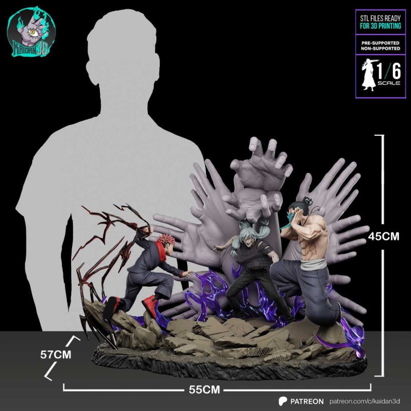 Yuji x Todo vs Mahito - STL - STL 3D print files