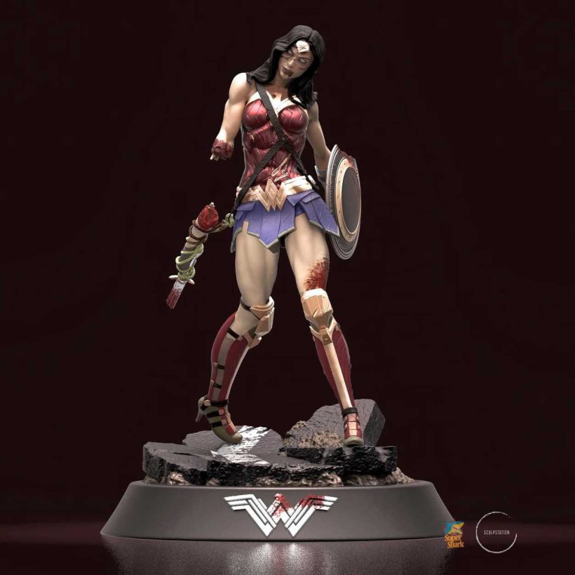 Zombie Wonder Woman - STL 3D print files