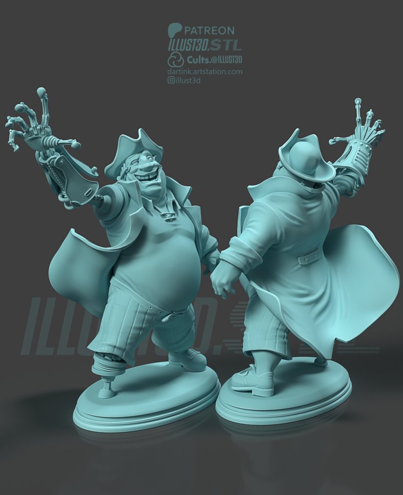 John Silver Treasure Planet 3D Printable STL File - 3D print model-2