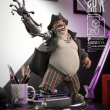 John Silver Treasure Planet 3D Printable STL File - 3D print model