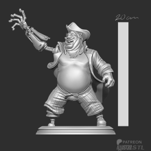 John Silver Treasure Planet 3D Printable STL File - 3D print model-6