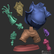 John Silver Treasure Planet 3D Printable STL File - 3D print model-7