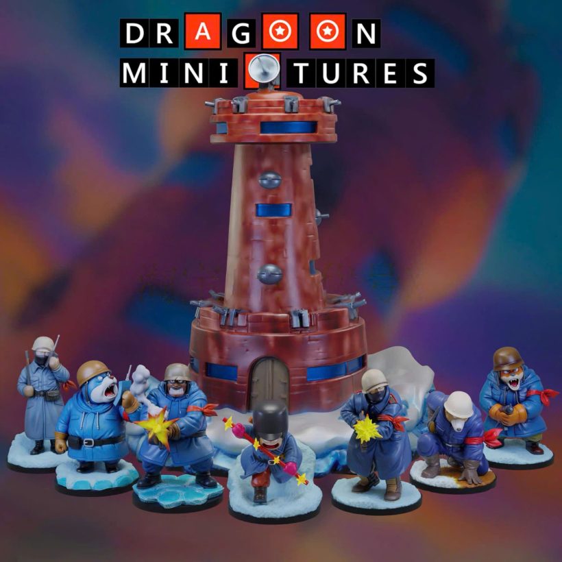 Dragoon Miniatures - Free Extra Pack - Muscle Tower Red Ribbon Army