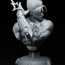 Jin Kazama STL + Bust - Tekken