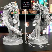 Kakashi vs Zabuza STL - Naruto - Diorama for 3D Printing