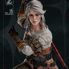 Ciri STL 5 + Bust + Extras - The Witcher