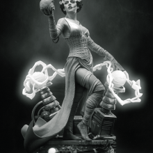 Frankenstein Bride - 3D print model-5