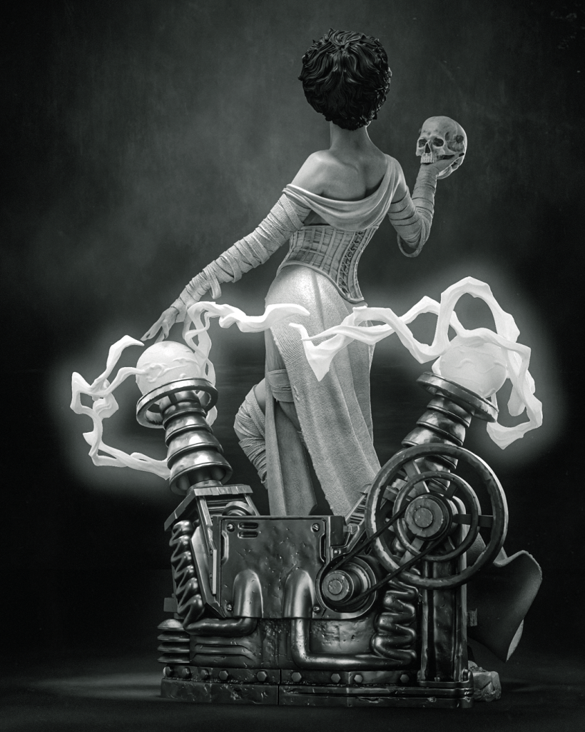 Frankenstein Bride - 3D print model-6