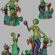 Frankenstein Bride - 3D print model-7