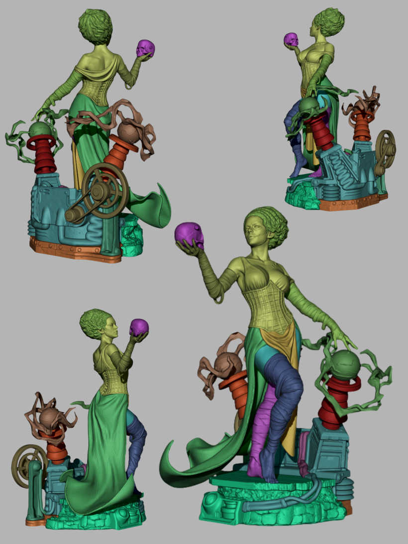 Frankenstein Bride - 3D print model-7