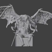 Gerald The Witcher Monster Diorama - STL 3D print files