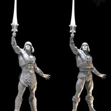 He Man & Battlecat Diorama - STL 3D print files-4