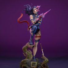5521 Psylocke Savage Land - X-men - STL 3D Print Files