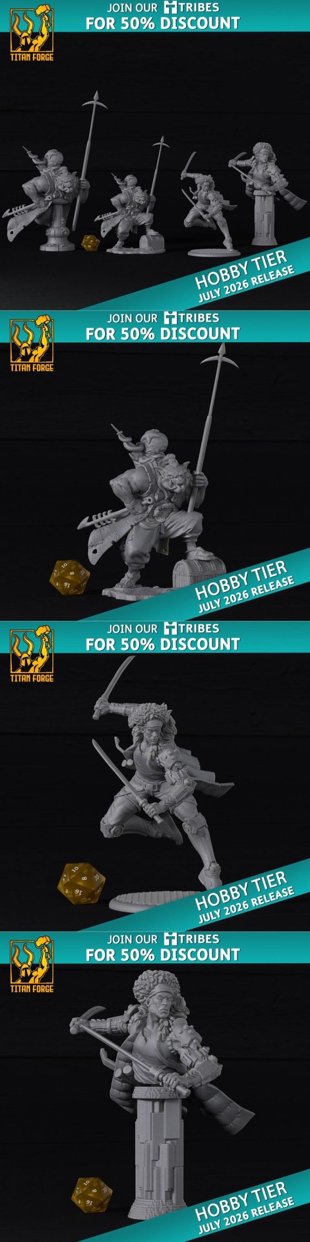 Titan Forge Miniatures - Hobby Release - Gurkan Brazo and Ghost Dog July 2026 - 3D Print Model STL