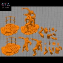 Freddy Krueger vs Michael Myers STL - Horror Diorama for 3D Printing