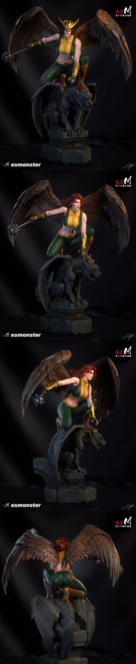 E.S Monster - Hawkgirl - Printable