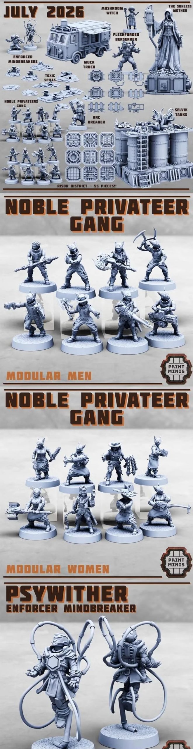 Print Minis July 2026 - Printable