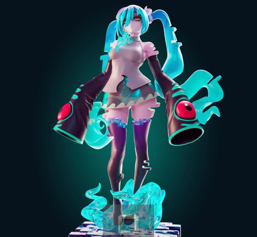 5645 Ghost Miku NSFW - STL 3D Print Files